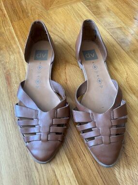 DV by Dolce Vita Tan Woven D'Orsay Flats